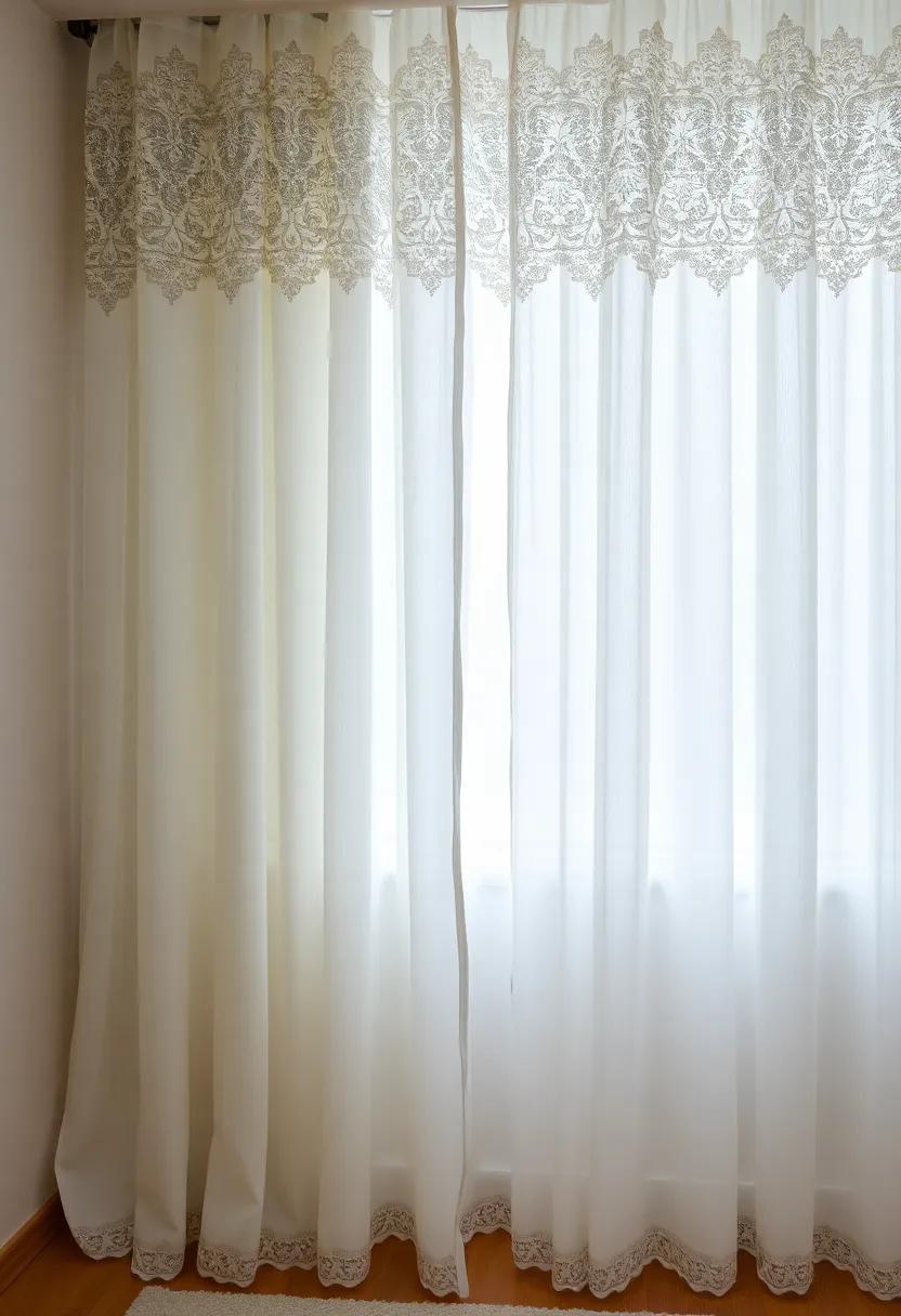 Layered Looks: Mix and match sheer lace curtains with heavier drapes to add depth and texture to your windows, creating a cozy yet stylish atmosphere