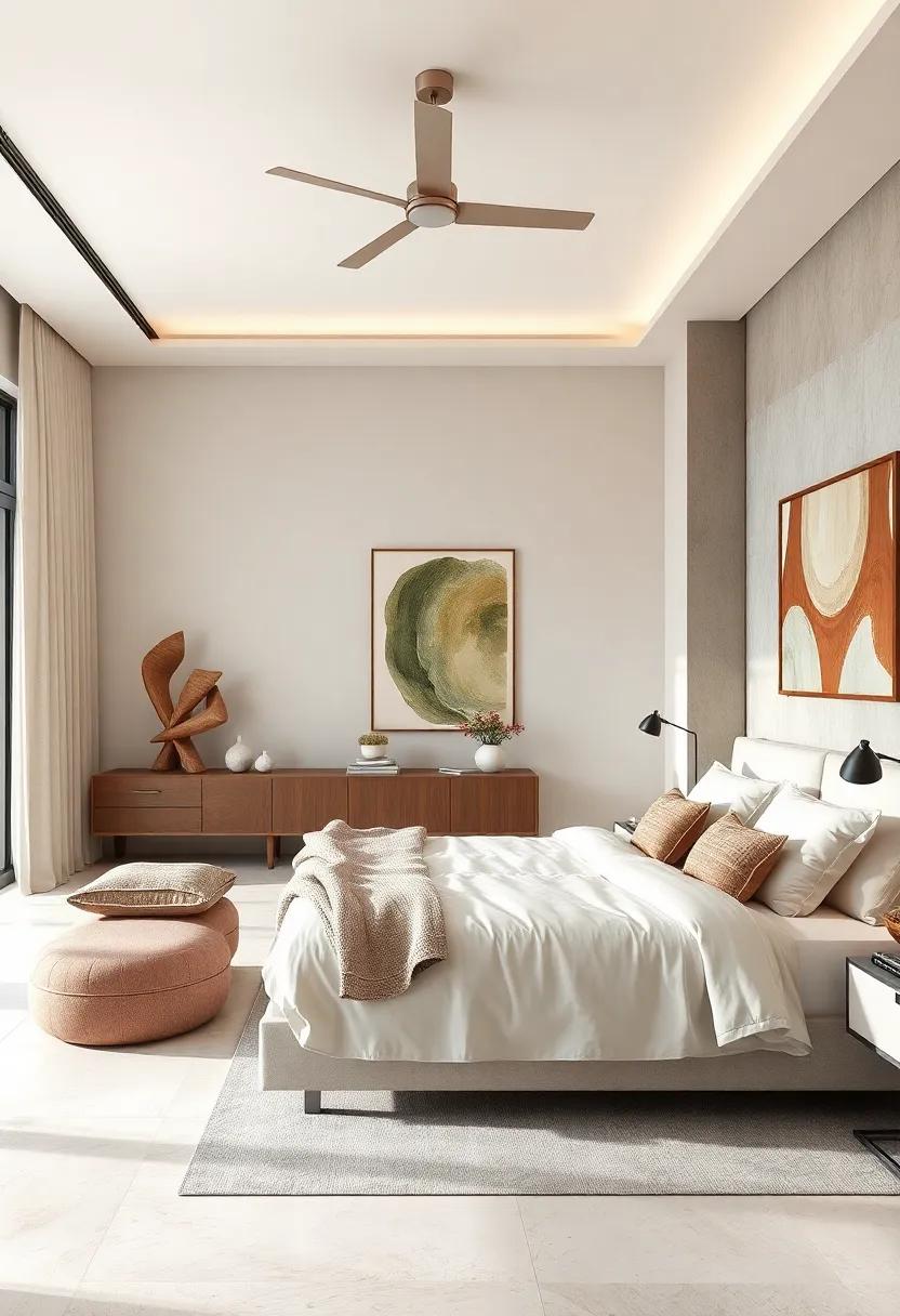 Contemporary Comfort: Go for⁢ a ⁢modern look with sleek furniture lines in ‌shades of taupe and white,paired with contemporary art pieces ⁤that maintain an elegant yet relaxed vibe