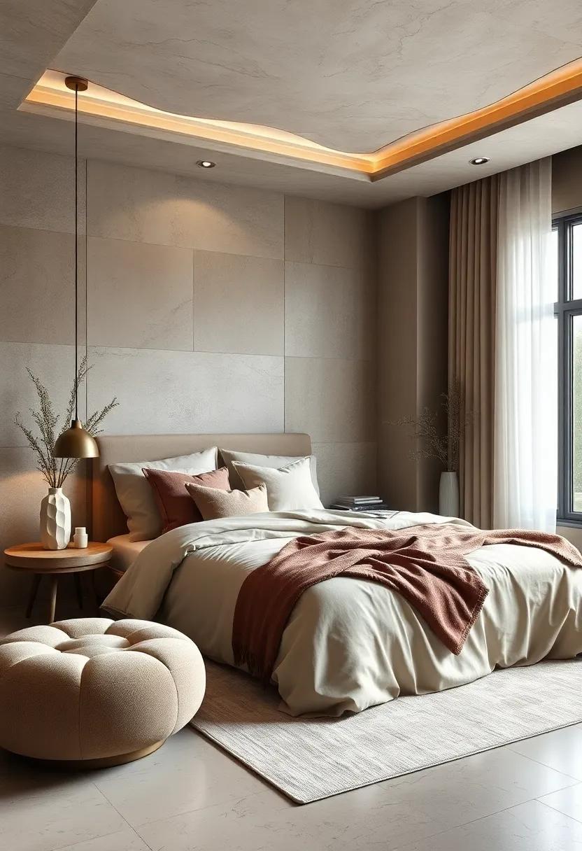 Luxurious retreat: Achieve luxury with rich,warm neutrals like taupe and cream,combined with plush ‍bedding and elegant decor that⁣ transforms your bedroom into a ⁣sumptuous haven