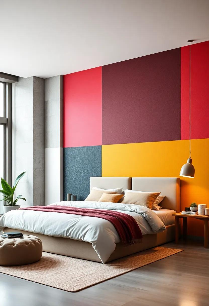 Color-Blocked Walls: Create ⁤a striking visual effect by painting sections of the wall in contrasting colors for vibrancy and energy