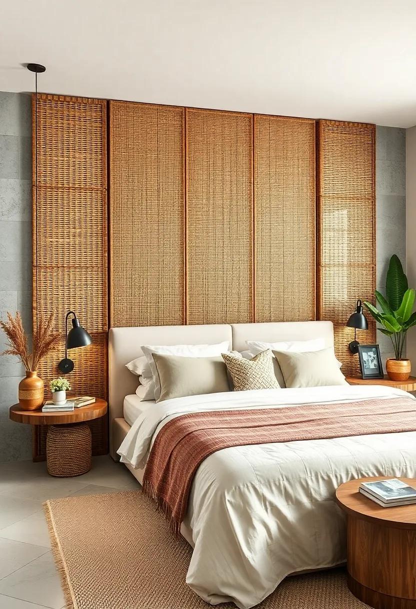 Rattan Panels: Introduce⁣ natural textures and bohemian vibes with rattan or ‌wicker ⁤panels as a⁢ unique feature for your bedroom