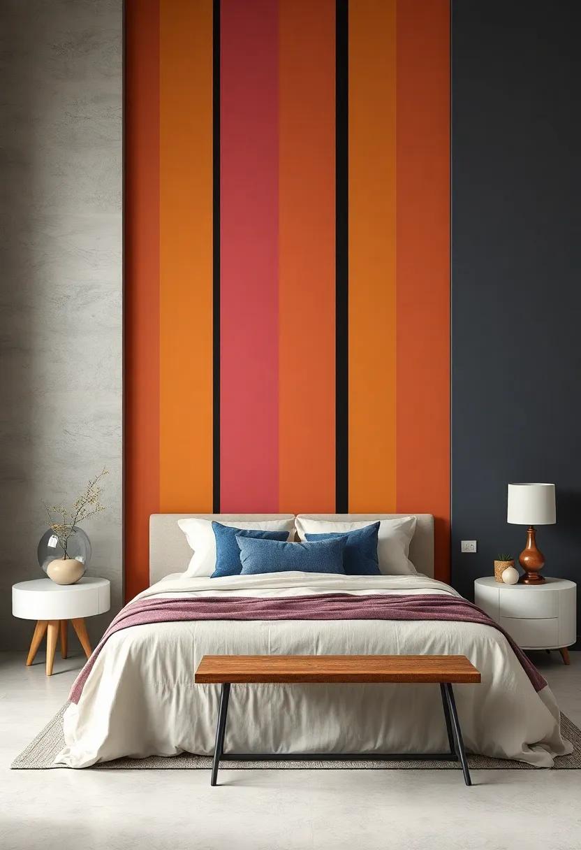 Striped Walls: Experiment with horizontal⁤ or vertical stripes using contrasting colors to give the room a fresh ⁣and dynamic feel