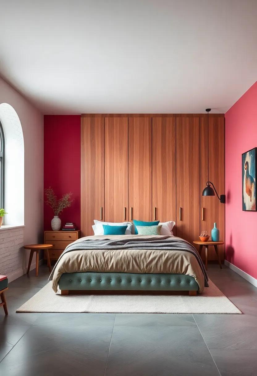 Bold‍ Colors:⁢ Dive into vibrant palettes and how a⁣ statement wardrobe can stand out, turning your bedroom into a striking focal ‍point