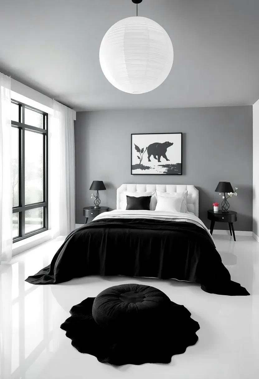 Timeless Charm of Black and White: A Balance of light and Dark in Your Sanctuary
