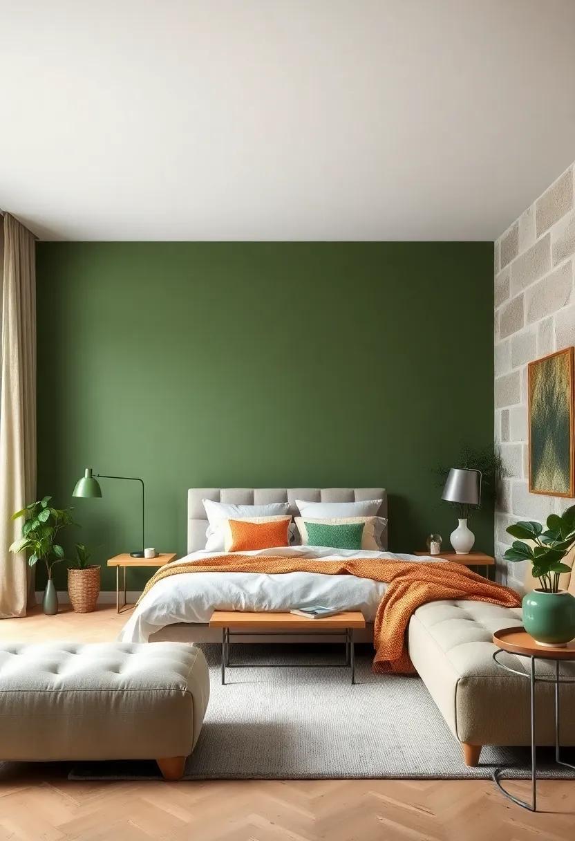 Moss ⁢Green: This rich, earthy hue⁣ creates a connection ⁢with the outdoors, providing a refreshing yet calming backdrop for relaxation