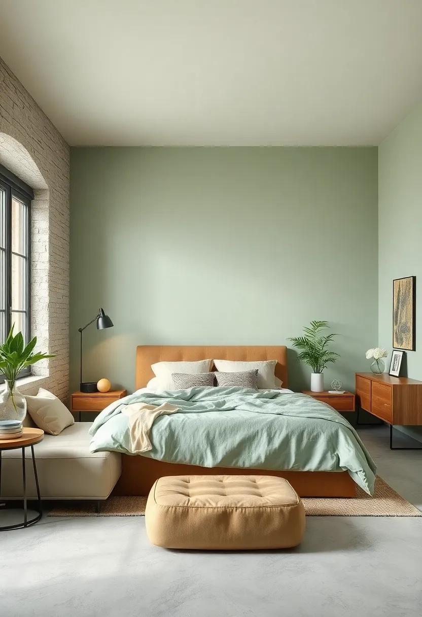 Soft Sage Green: Embrace nature with a soft sage‍ green that brings a calming earthy vibe into your space