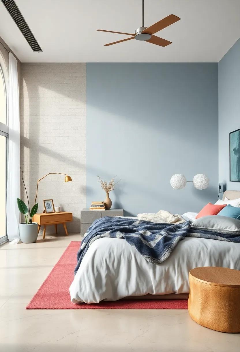 Misty Morning Blue: A soft, washed-out blue that resembles the early morning sky, perfect for an​ airy and uplifting atmosphere