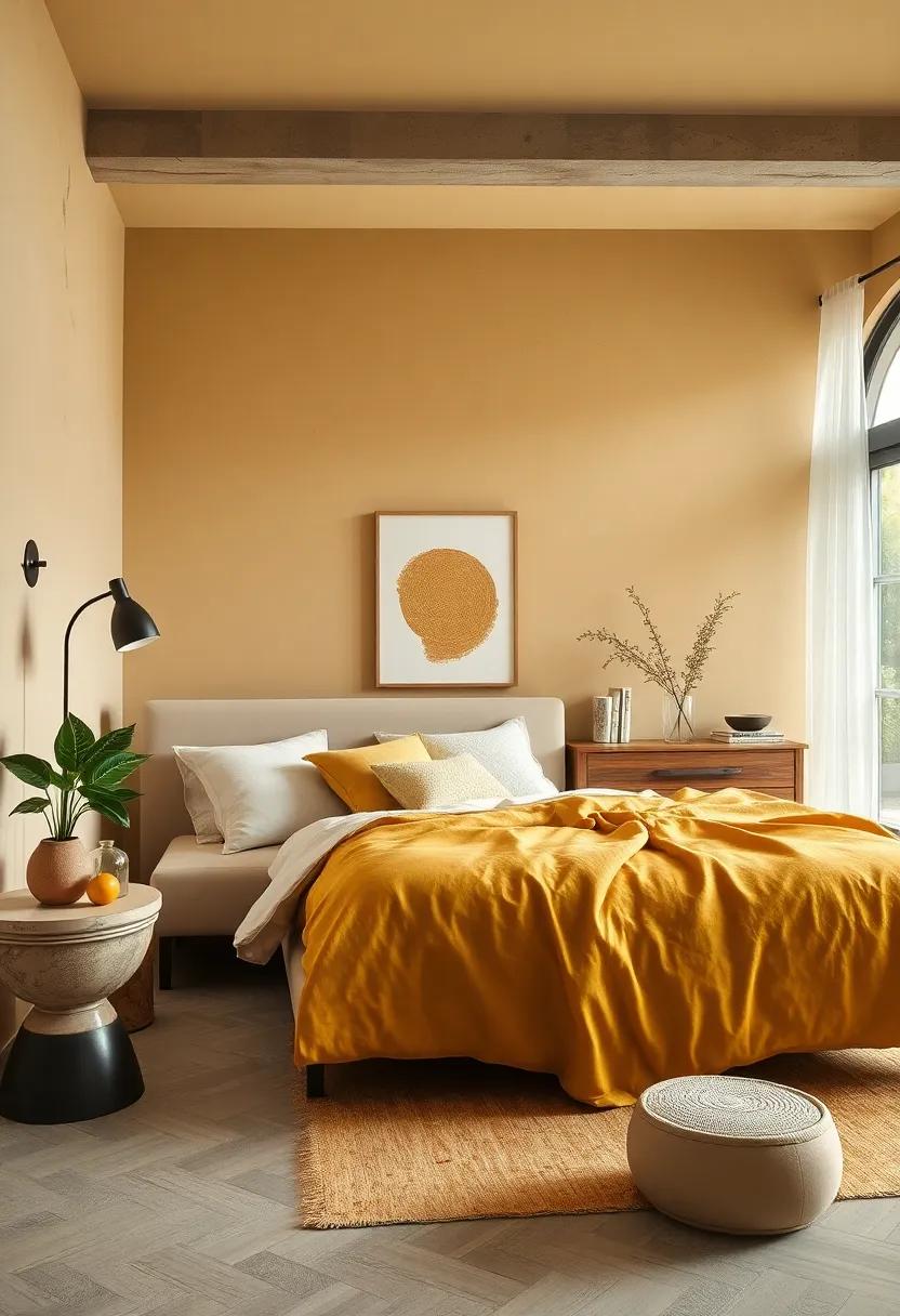 Muted Mustard:‍ Introduce a touch of sunshine with a muted​ mustard yellow that remains‍ warm and inviting without⁤ overwhelming
