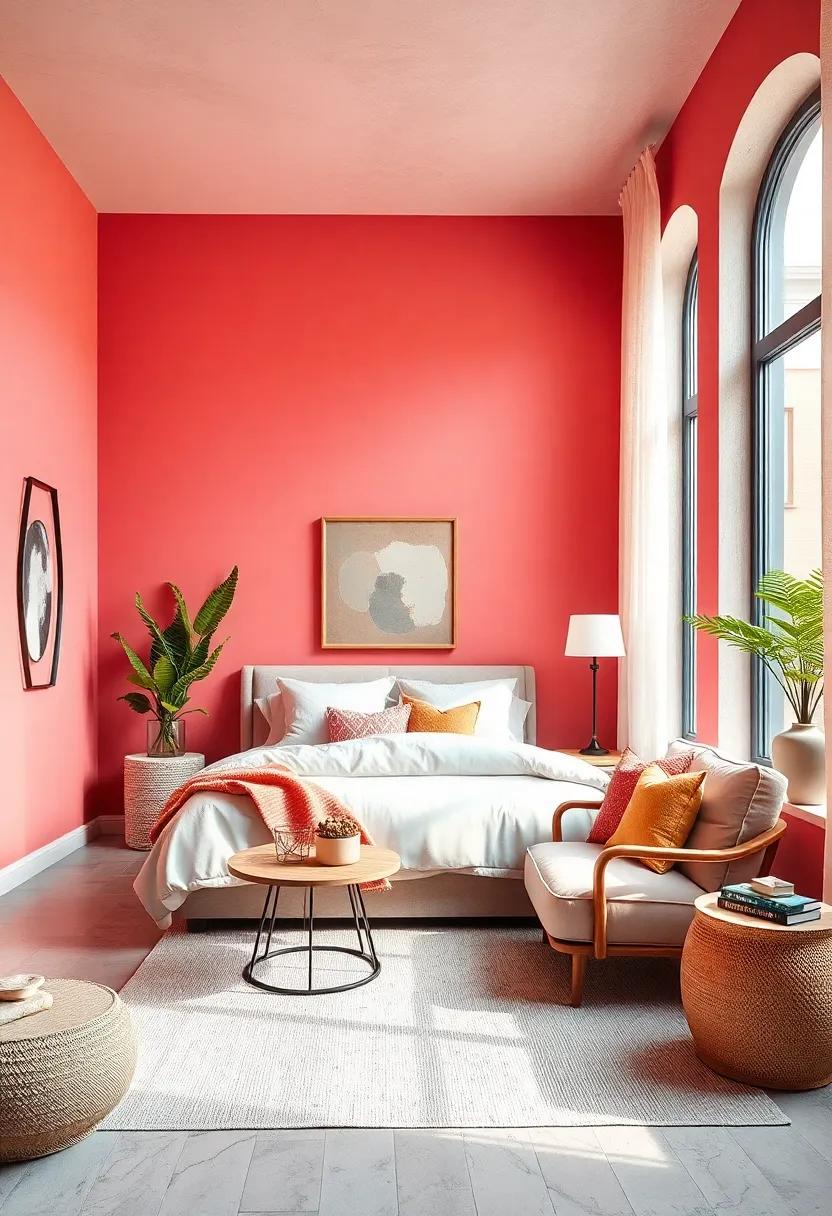 Soft Coral: Brighten your sanctuary with a soft coral that ‌adds a pop of color while maintaining a sense of calm