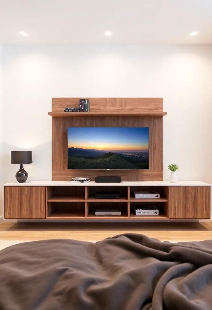 Incorporating⁤ Floating Shelves for an‌ Elegant Look ⁣in Bedroom TV Units