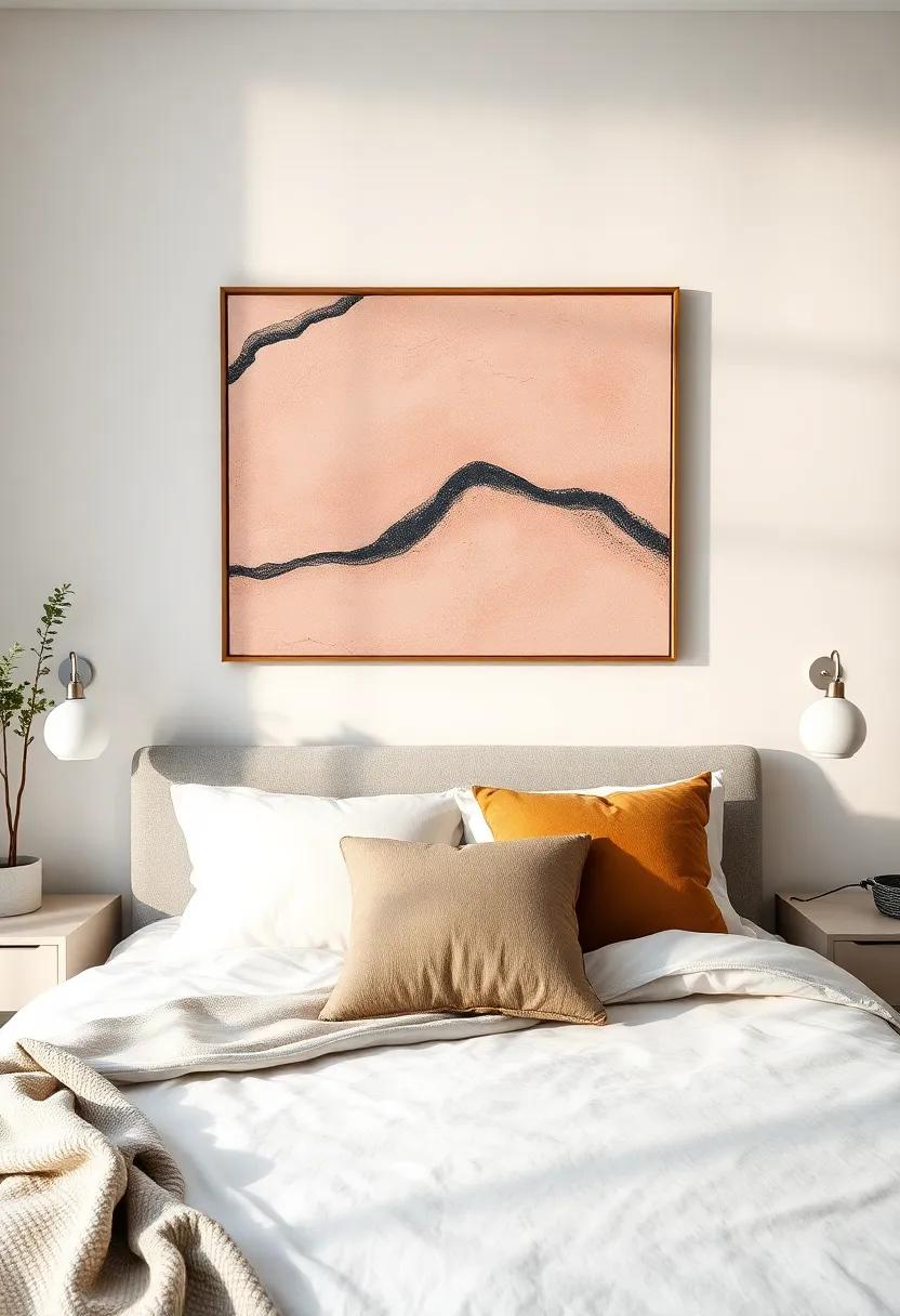 Innovative Ways to Hang Large artwork Above the bed