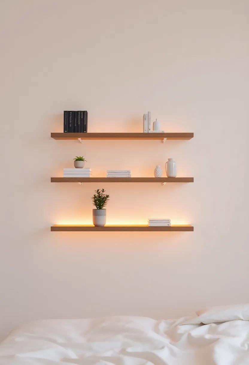 Illuminated Shelving ⁣Ideas ‍to Add Warmth ⁣and Glow to Your ⁣Bedroom