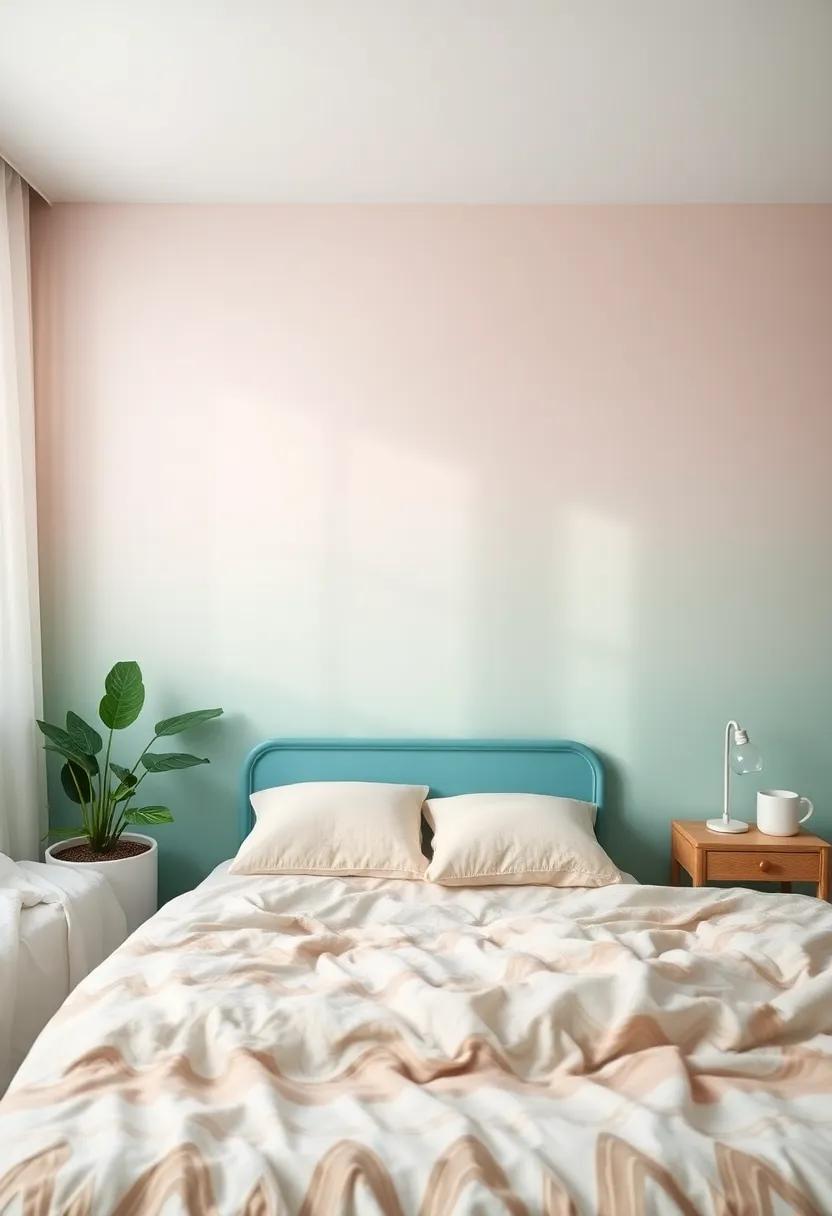 Reviving Vintage Charm: exploring Ombre in Retro Bedroom Styles