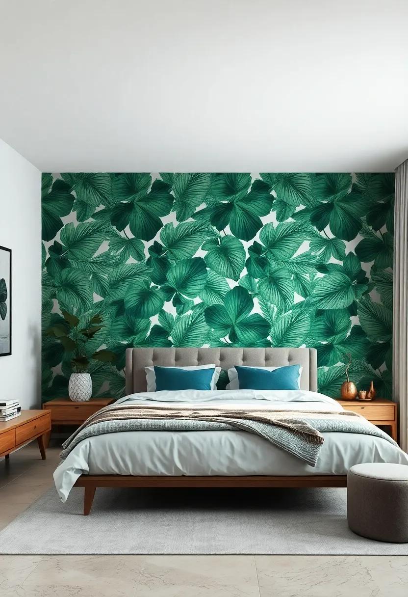Choose a‌ stylized graphic leaf pattern for a modern twist on tropical wallpaper that‍ suits⁢ contemporary aesthetics effortlessly