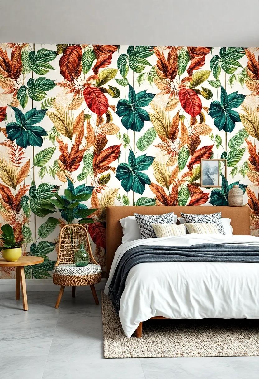 Create ⁣a bohemian feel with‌ a​ patchwork leaf design, offering a ‌fusion of colors and patterns that celebrates creativity and individuality