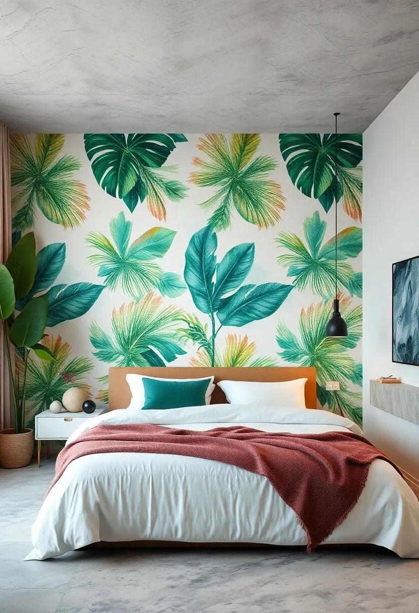 Dive into⁤ a watercolor palm ⁢print wallpaper that ‌brings a soft and artistic touch to your decor, ideal for those ⁣who‍ appreciate a unique design