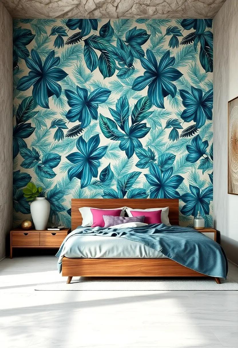 Dive into‍ a blue-toned⁣ leaf ​design ⁣that mimics the hues of ocean waves,⁤ creating a coastal vibe perfect for beach lovers