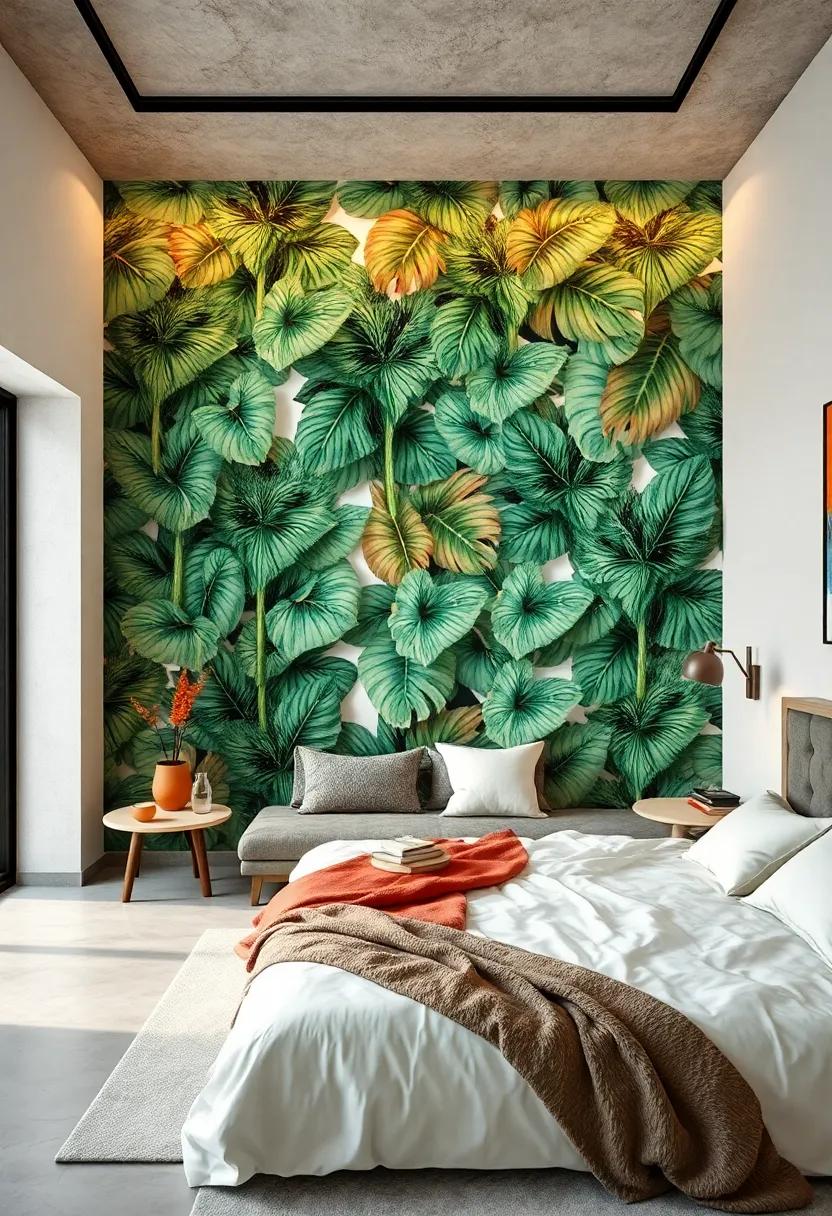 Indulge in a ‍layered‍ leaf design that features varying shades and ​textures, creating ‌a multi-dimensional⁤ effect ​that draws the eye