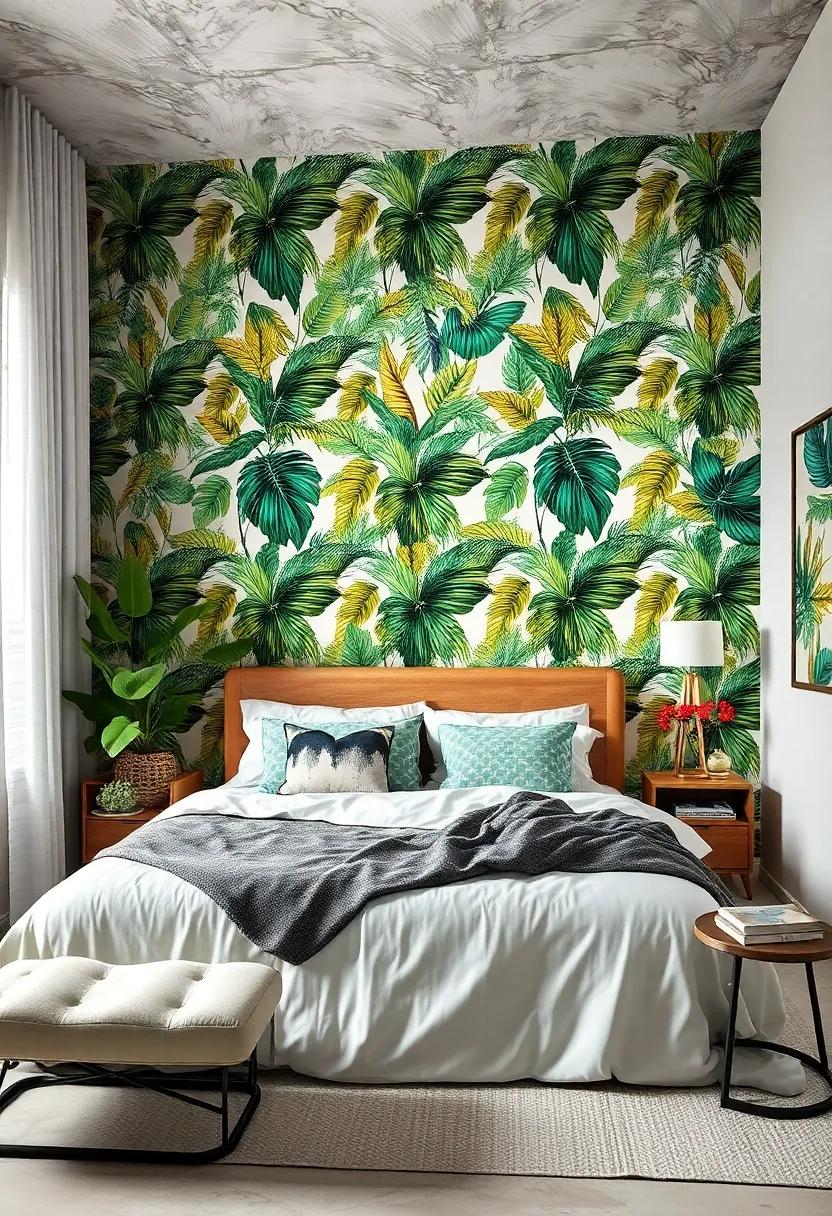 Mix and match tropical‌ prints in your bedroom for an eclectic‌ look, combining various designs and colors ⁤for a truly unique ​style
