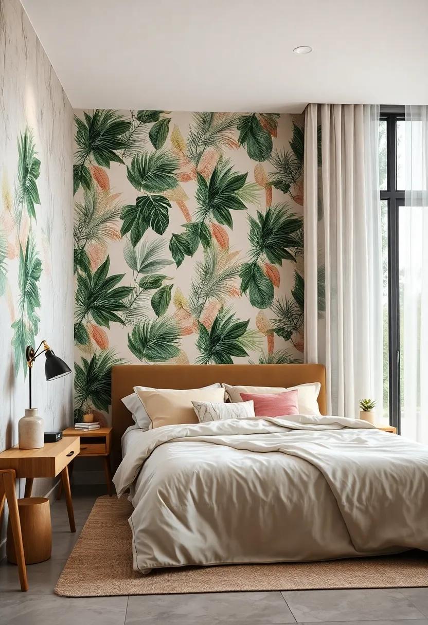 Opt for a⁤ pastel tropical print that softens the room’s ambiance, allowing for a peaceful retreat at the end of the ‍day