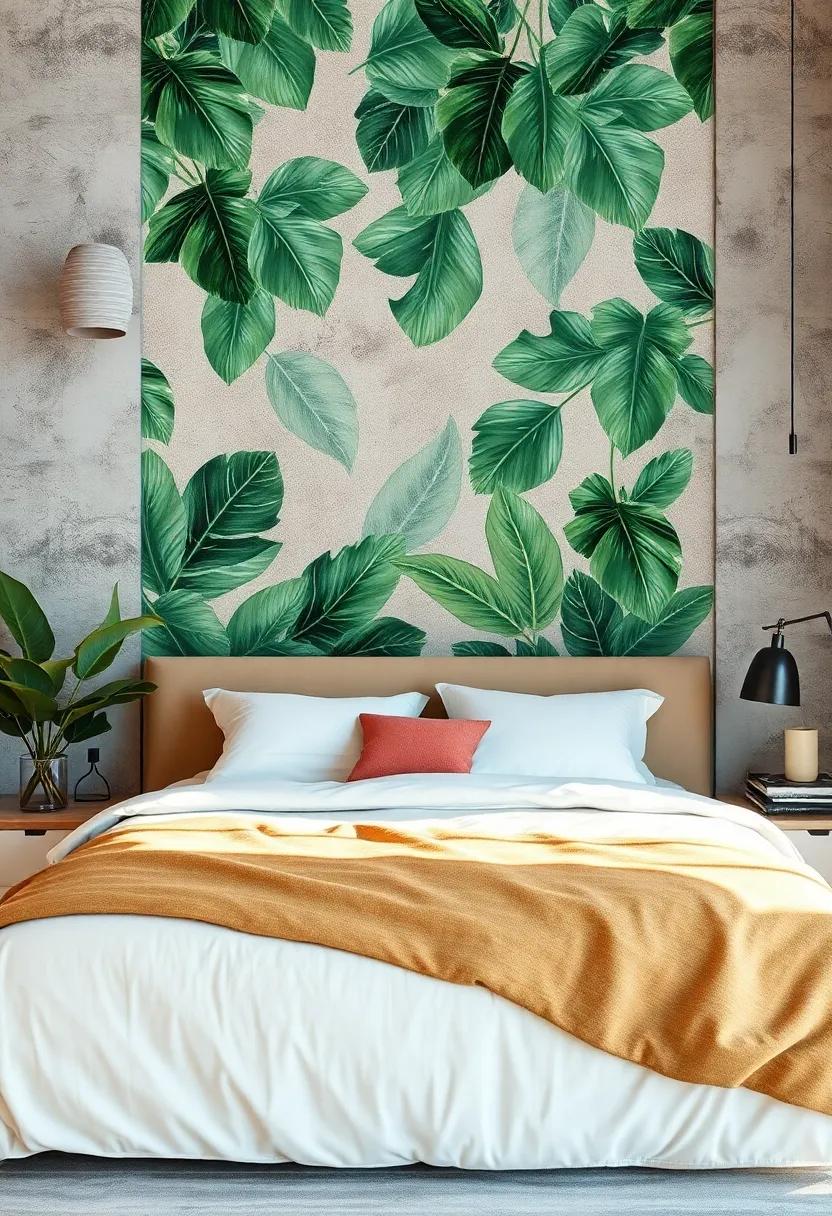 Revel in a light and airy​ tropical wallpaper featuring translucent leaves that ‍allow light to filter through and brighten your space