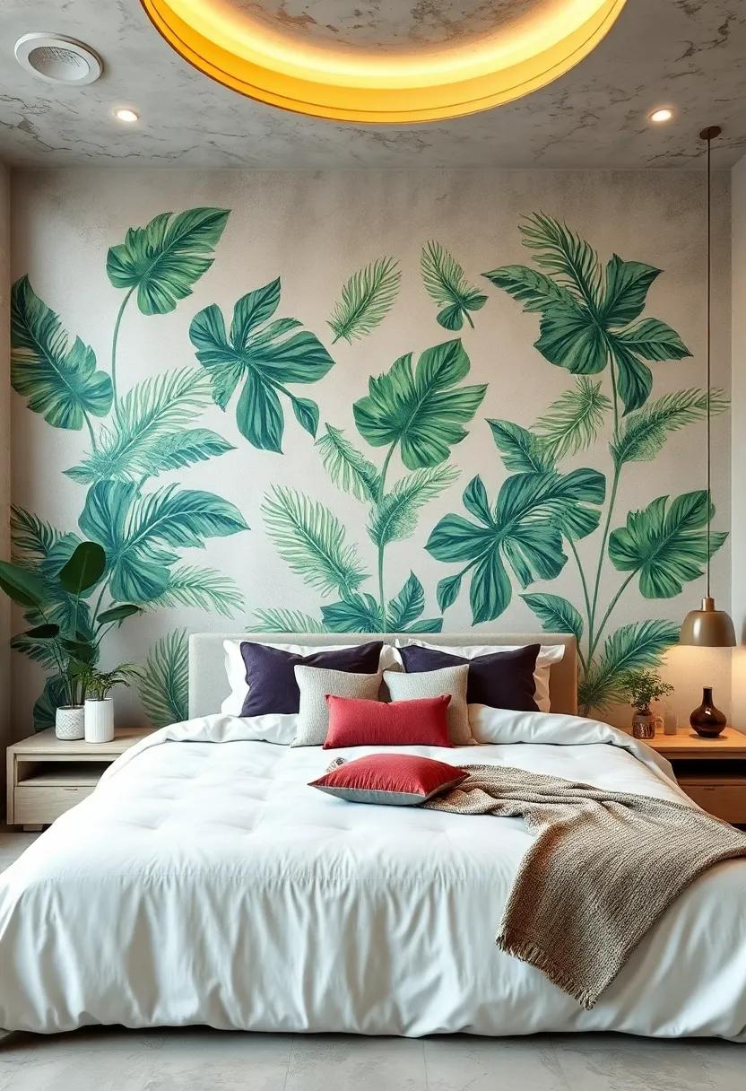 Go for⁣ a tropical leaf sketch design that adds a subtle ​artistic flair without overwhelming the‌ space, perfect for minimalists who love nature