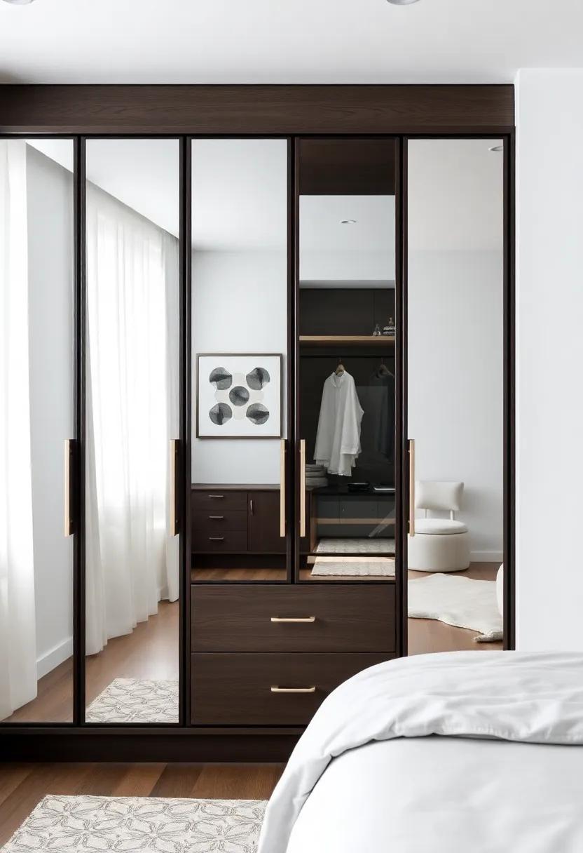 Embrace the elegance of Mirrors in Your Bedroom Wardrobe Design