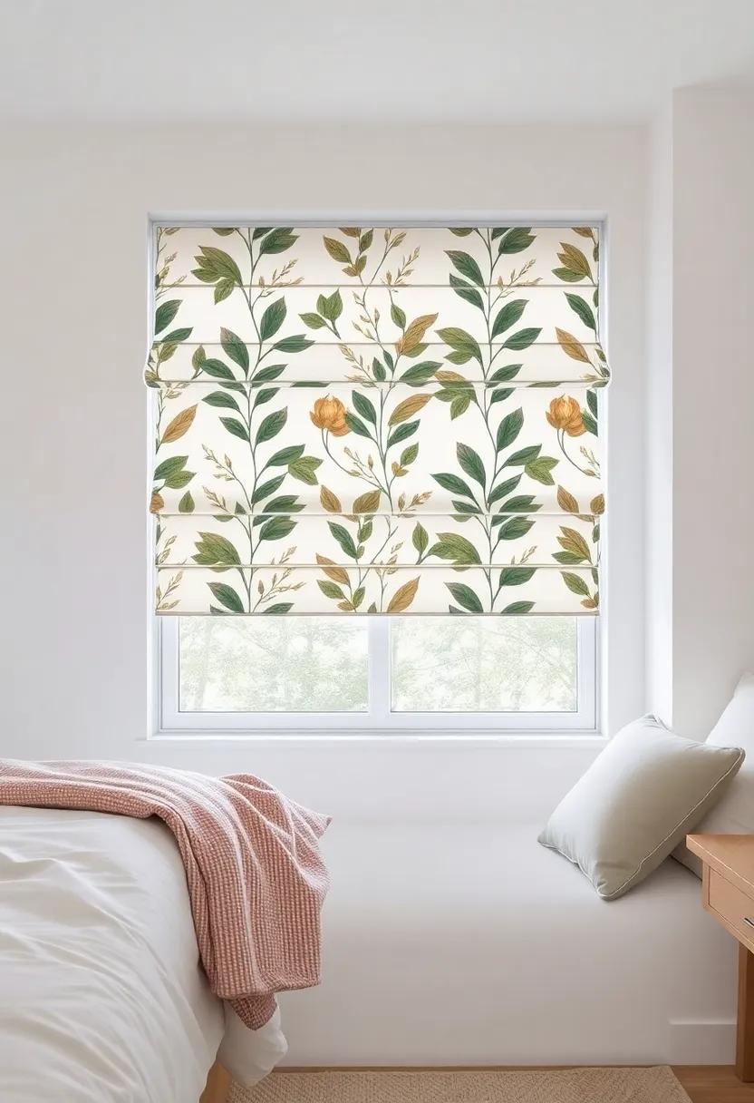 Outdoor-Vibes Inside: Roman Shades with a botanical Print
