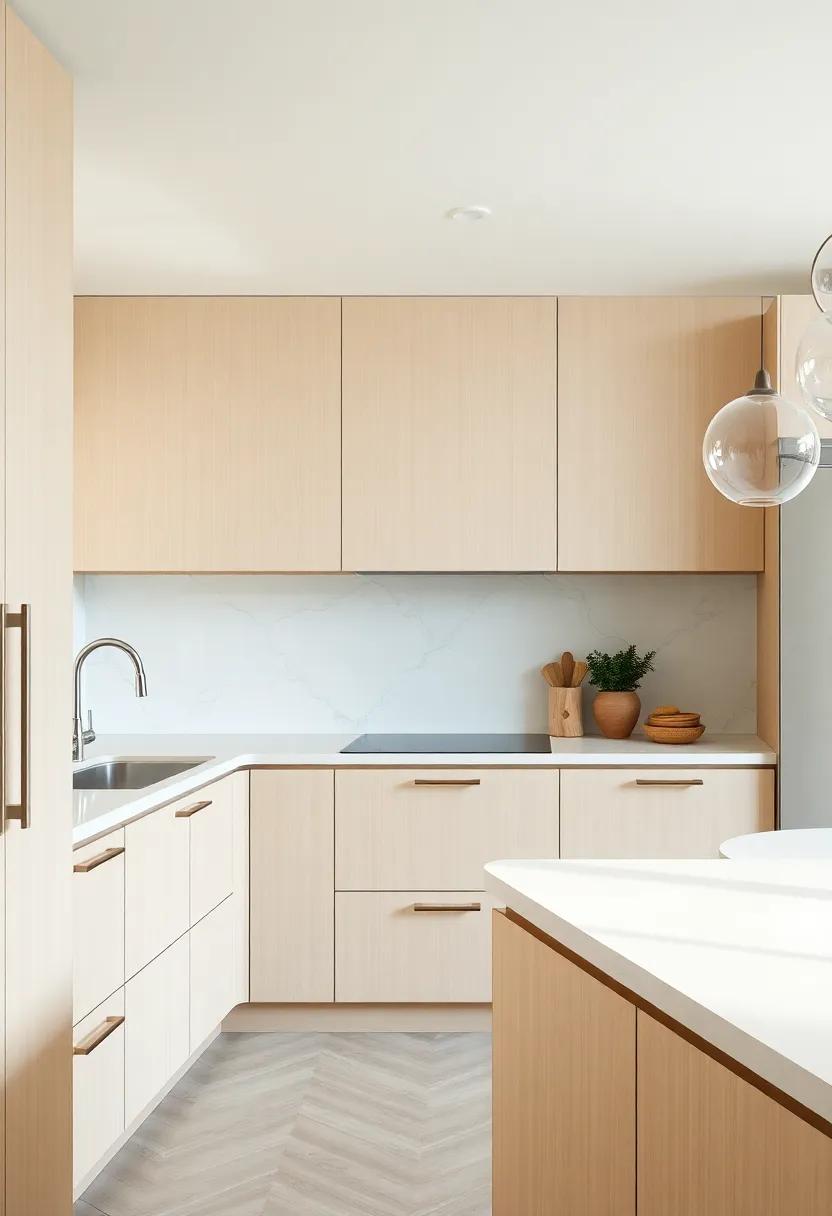 Showcasing⁣ Textures: Pairing Beige Cabinets ​With Natural Materials