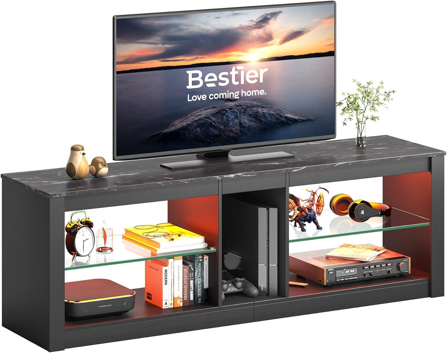 Bestier LED Gaming TV Stand – how you store consoles