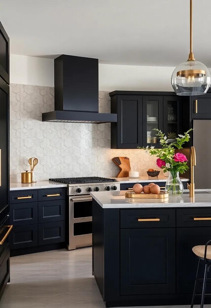 Bold Hardware ‍Choices: Choose striking brass or gold cabinet handles to ⁤make black‌ cabinets pop and add a touch of elegance