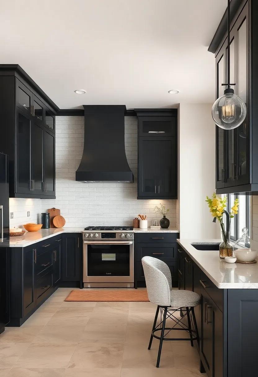 Transitional style: ‌Merge traditional ⁤cabinetry details with modern black finishes for ‍a balanced and timeless kitchen aesthetic
