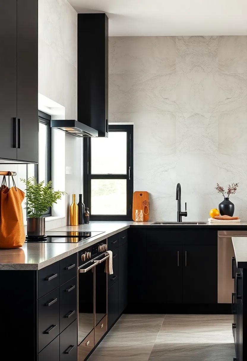 Well-Planned zones:‌ Define different cooking zones in your kitchen with strategically⁢ placed black ‍cabinets for efficiency and flow