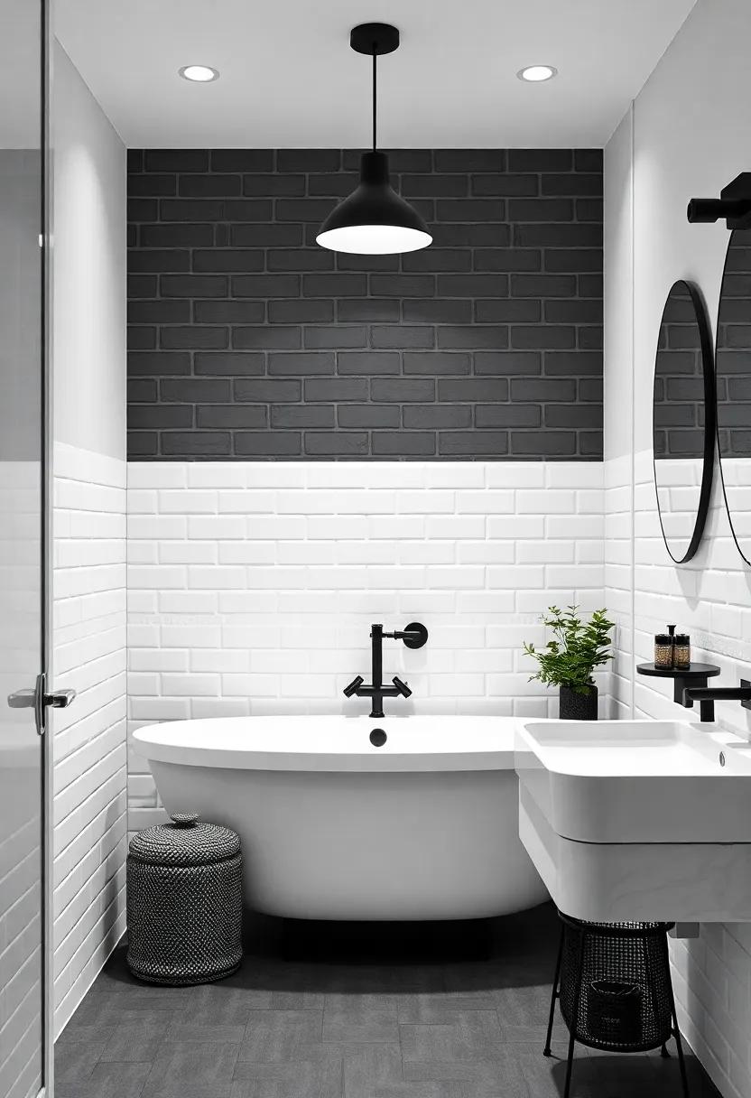 Creative Storage Solutions: stylish Ways to Organize in a monochrome Bathroom