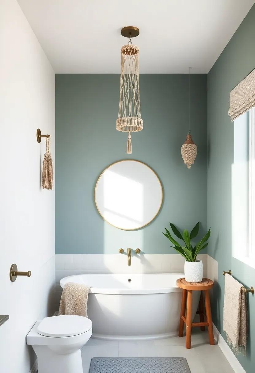 Accent ⁢Your Bathroom Lighting‍ With Boho ⁢Chic Macramé Fixtures