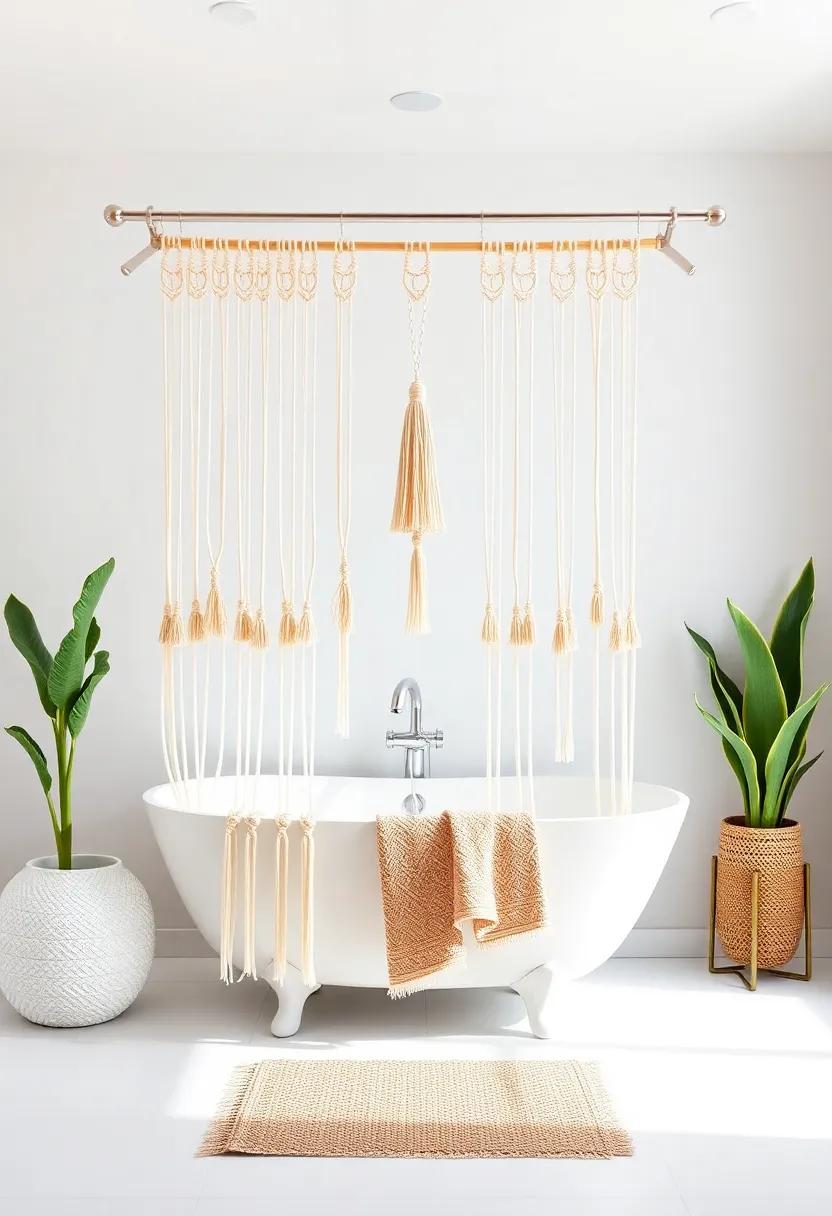 Transform your Shower Curtain⁢ Into A Statement Piece⁤ With ‍Macramé Designs