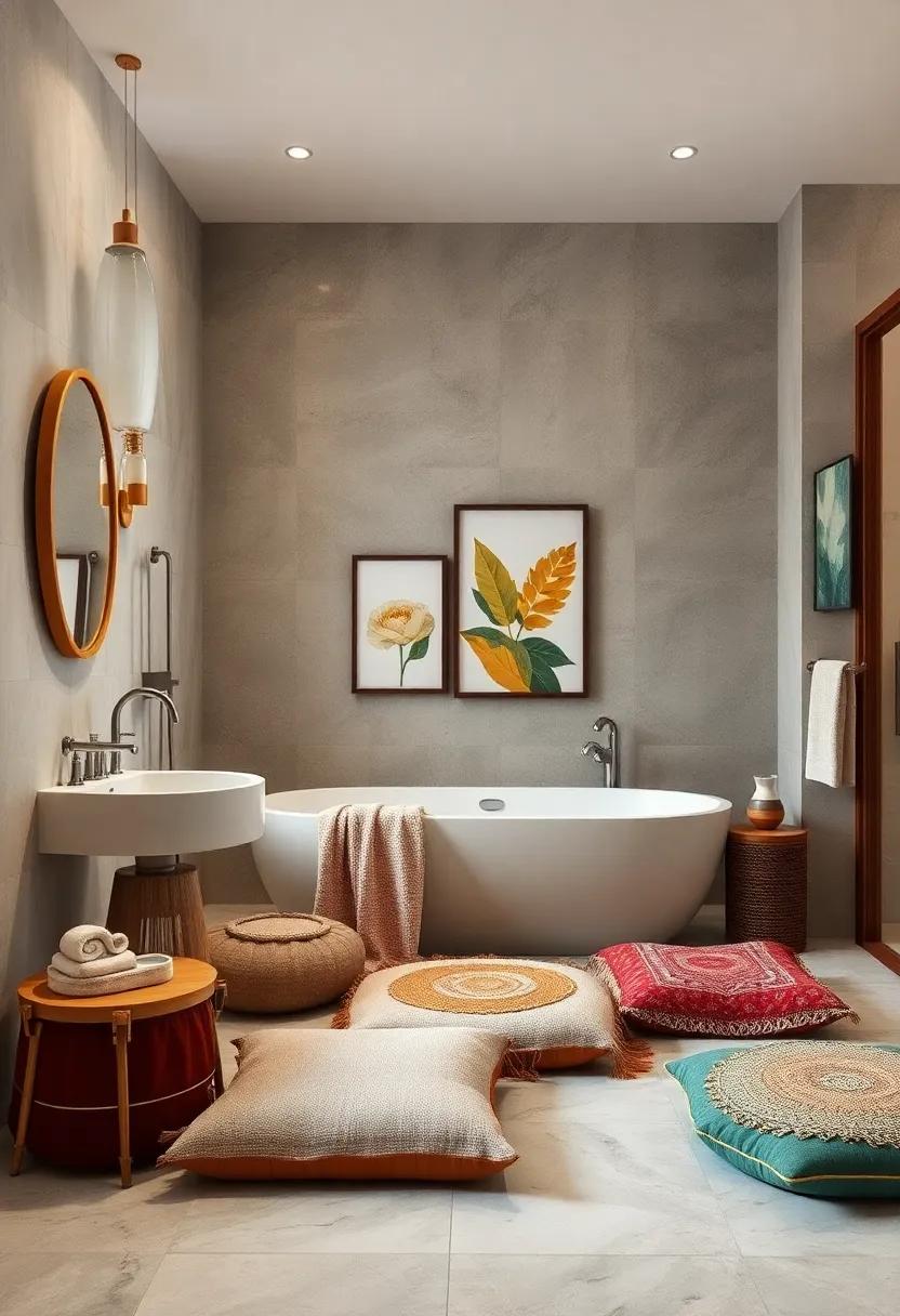 Artistic Touches: Feature artwork or photographs in boho frames to personalize the space and add visual interest to the walls