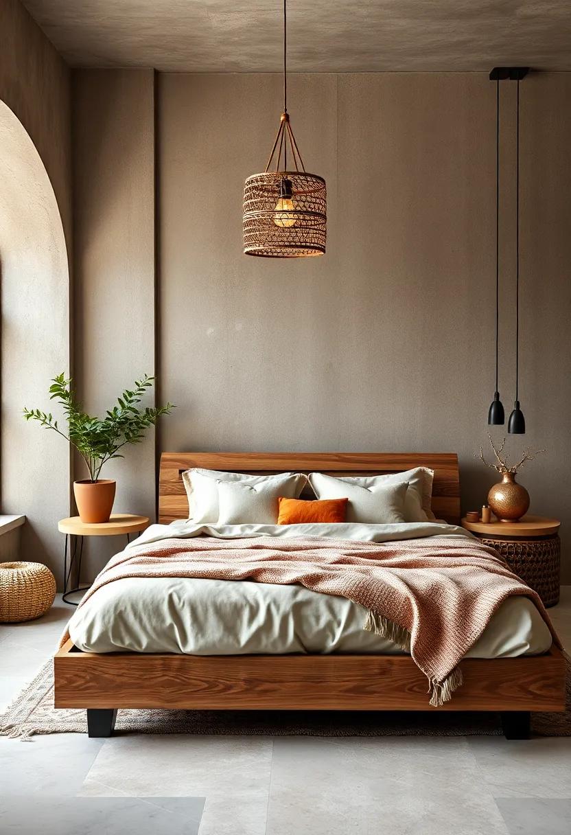 bohemian Bed ⁤Frame: ⁤Opt ‍for‌ a low-profile⁢ wooden bed frame with layered textures, perfect for ⁤a relaxed, boho vibe