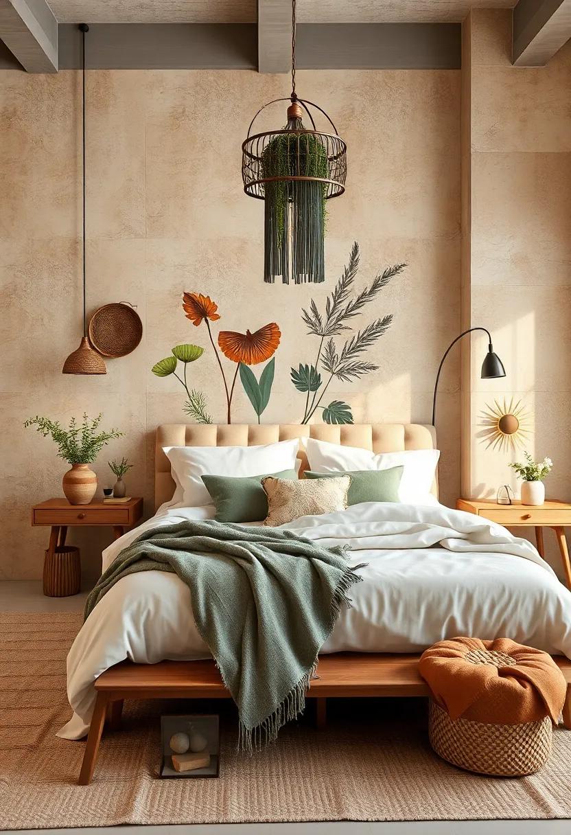 Nature-Inspired Wallpaper: Choose wallpaper with botanical prints or earthy‌ textures‍ to create an immersive and natural feel in your ⁤bedroom