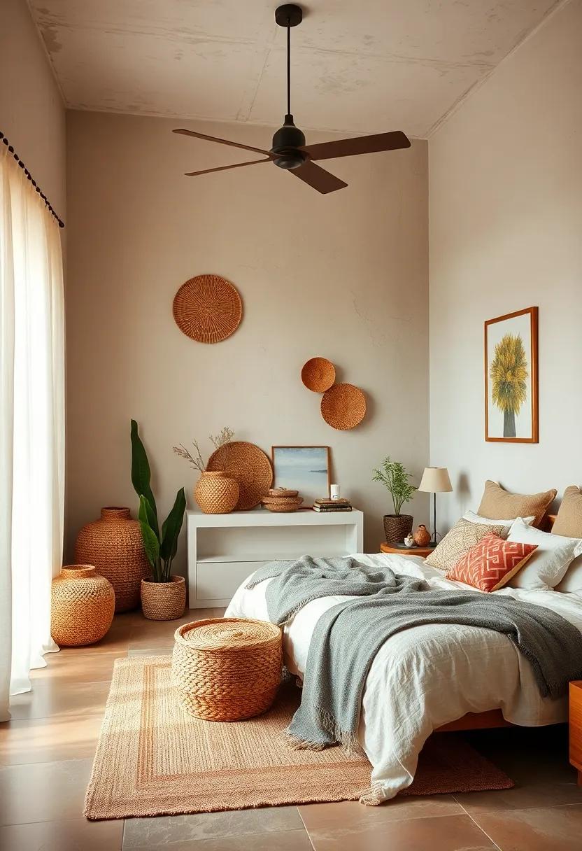 Woven Baskets: use woven baskets for storage to maintain a clutter-free space ​while adding texture and a natural element to your⁣ decor