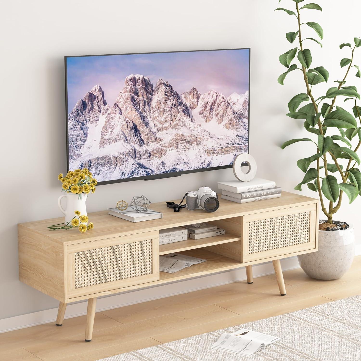 Boho Rattan TV Stand: How it fits your living room Boho Rattan TV Stand: How it fits your living room