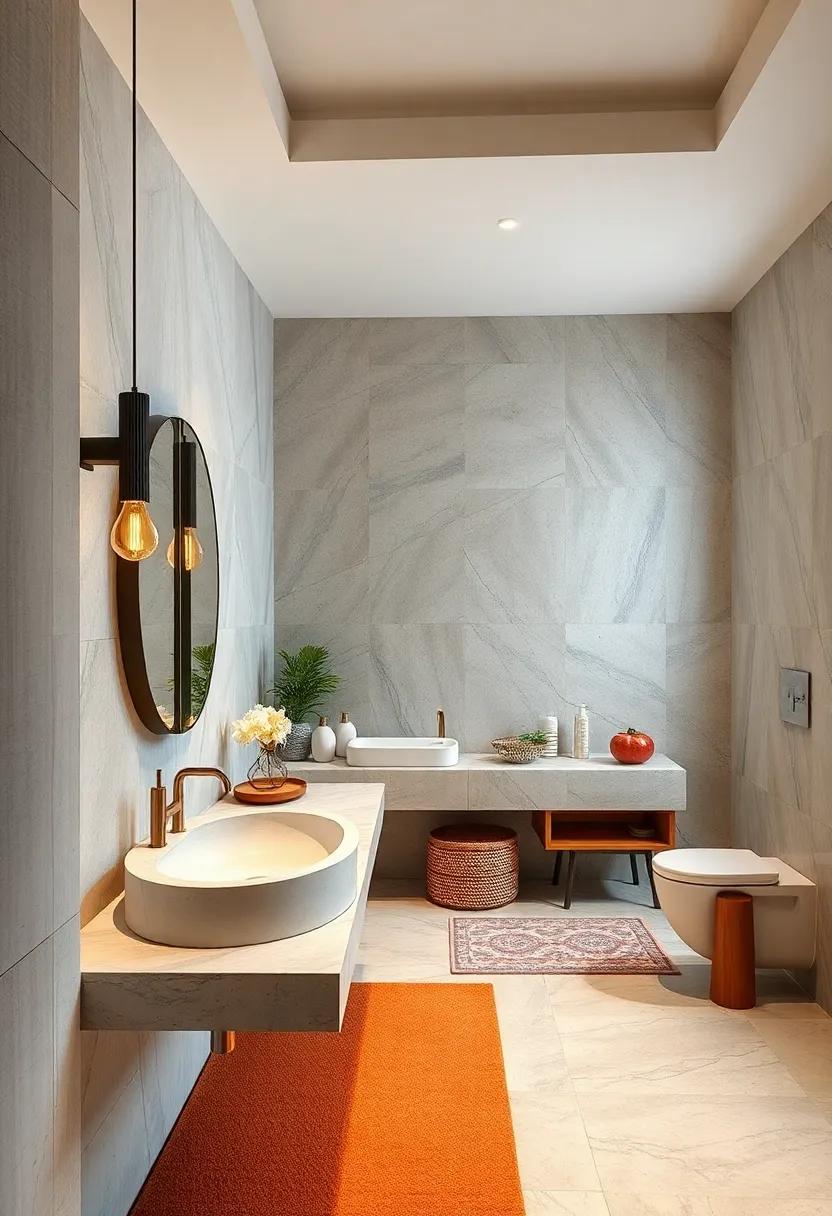 Sculptural Elements: Include ​sculptural ‌items,⁣ such as artistic vanities or striking ​lighting, that draw the eye ⁢and provide a touch of artistic flair