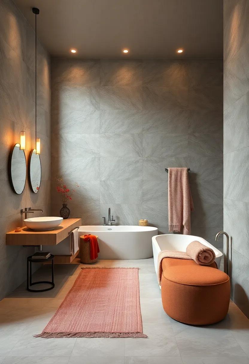 Textured Layers: layer textures through rugs, towels, and ‍wall ​finishes, creating a⁤ dynamic space that ‌invites touch and‌ exploration