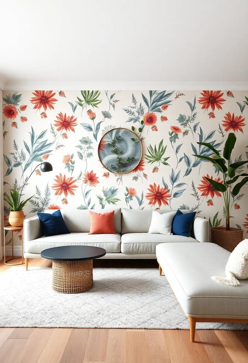 Eclectic Mix of Wallpaper Prints⁢ for a Chic⁢ Bohemian Look