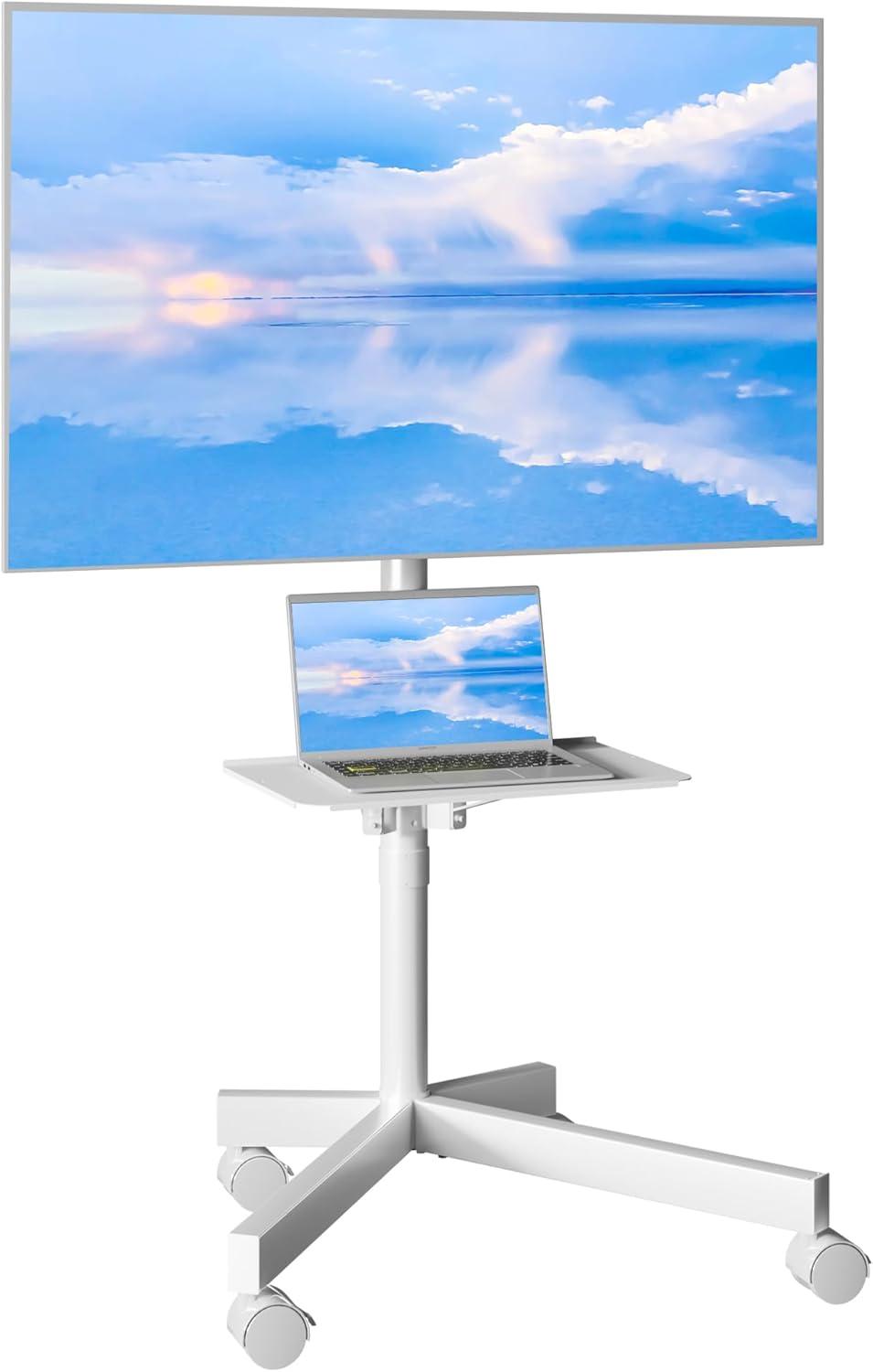 BONTEC Mobile TV Stand — Moves with Your Small Space