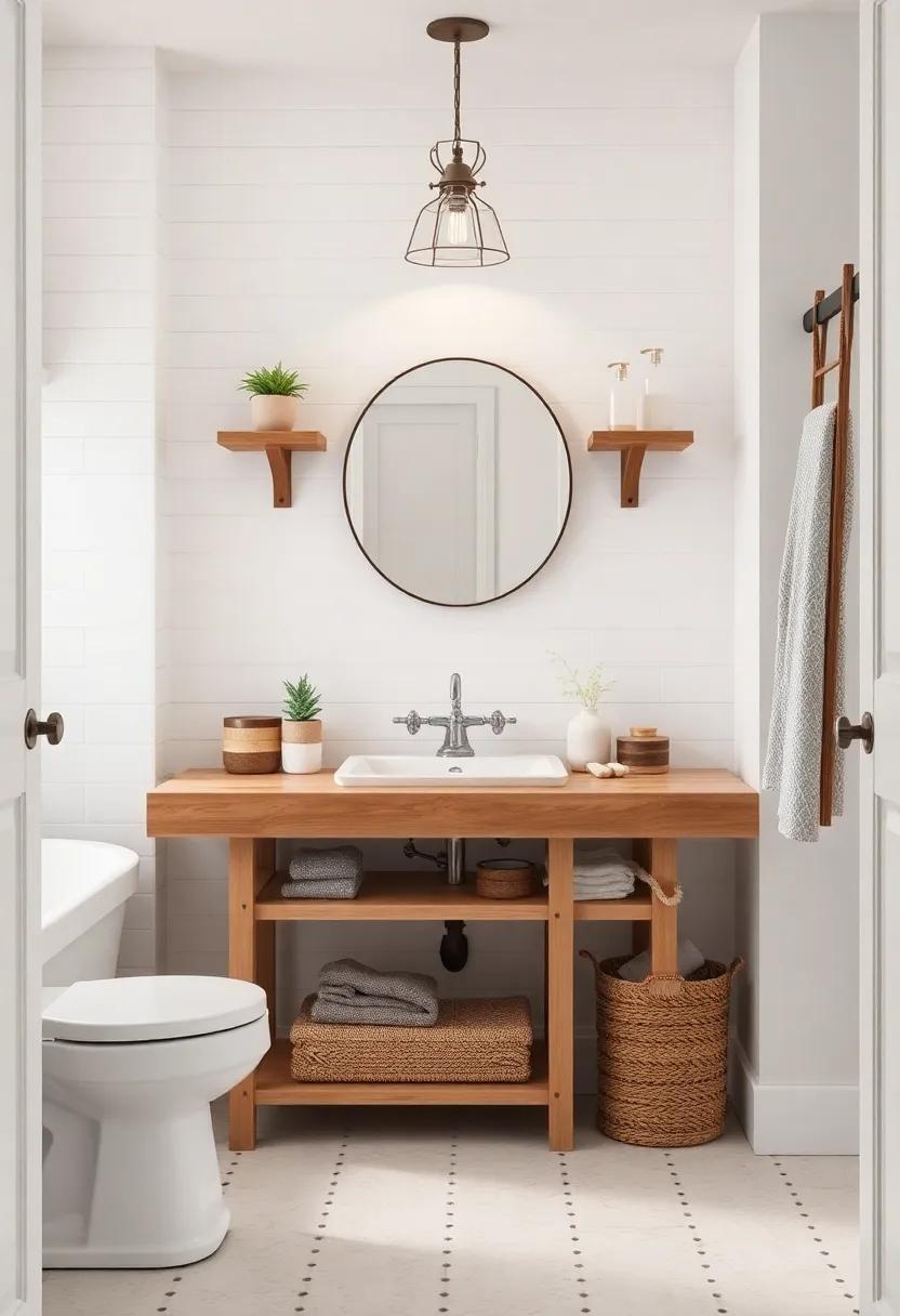 Charming Farmhouse Bathroom Storage Ideas for a Tidy and Rustic Retreat