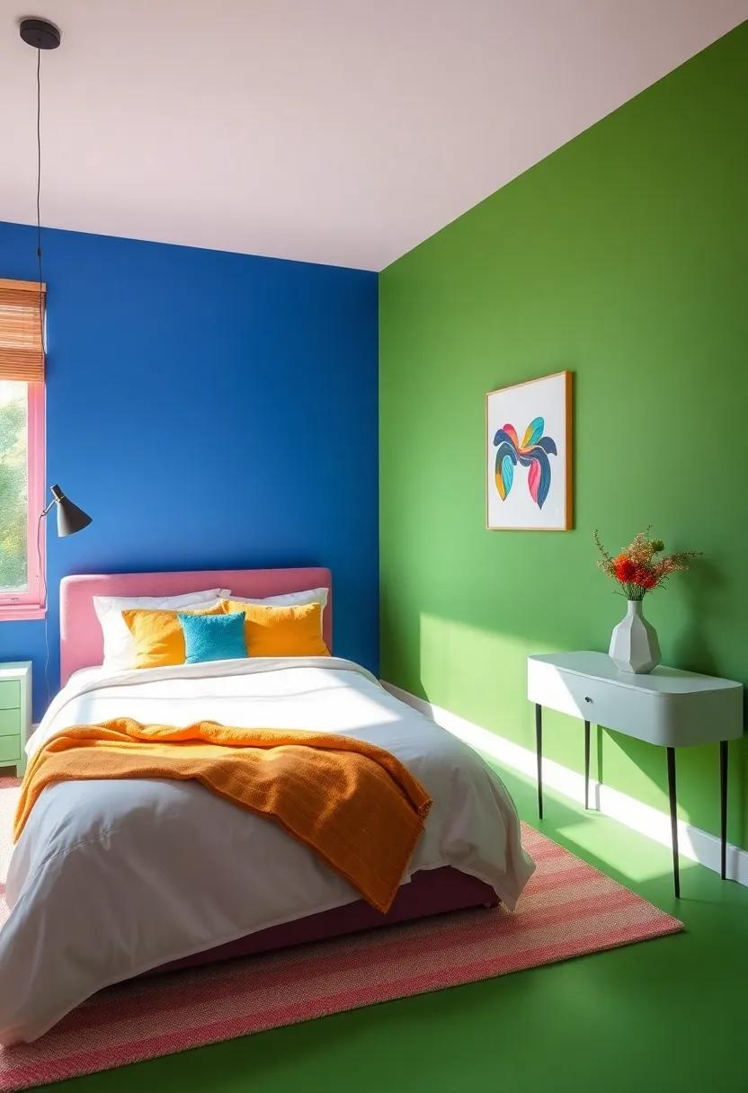 Embrace Bold Colors for a Refreshing Bedroom Aesthetic