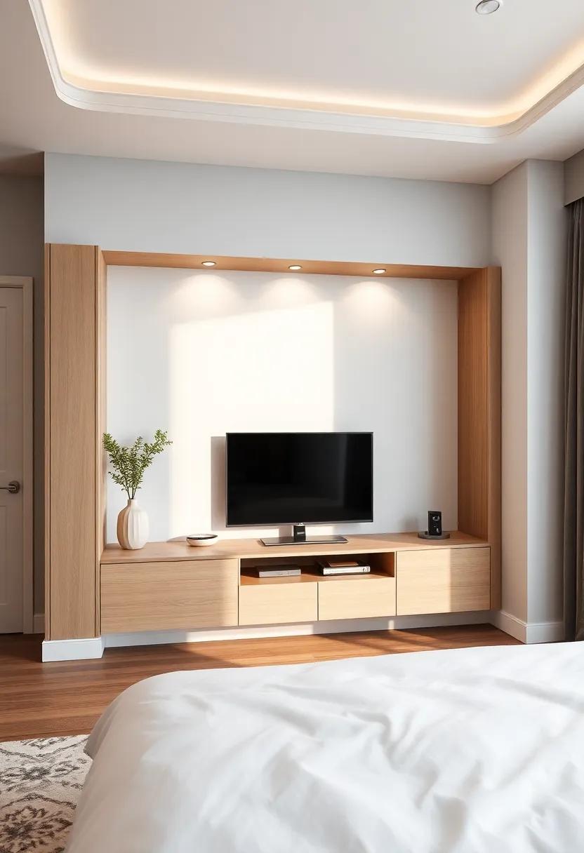 Custom Built-in Unit: Go for a bespoke built-in TV unit that utilizes the dimensions of your room perfectly,creating a seamless integration with your decor and furniture