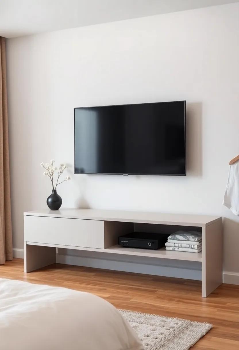 Hidden Storage Solutions: Look for a compact TV unit with hidden compartments, allowing you to stow away clutter while keeping your room looking sleek and organized