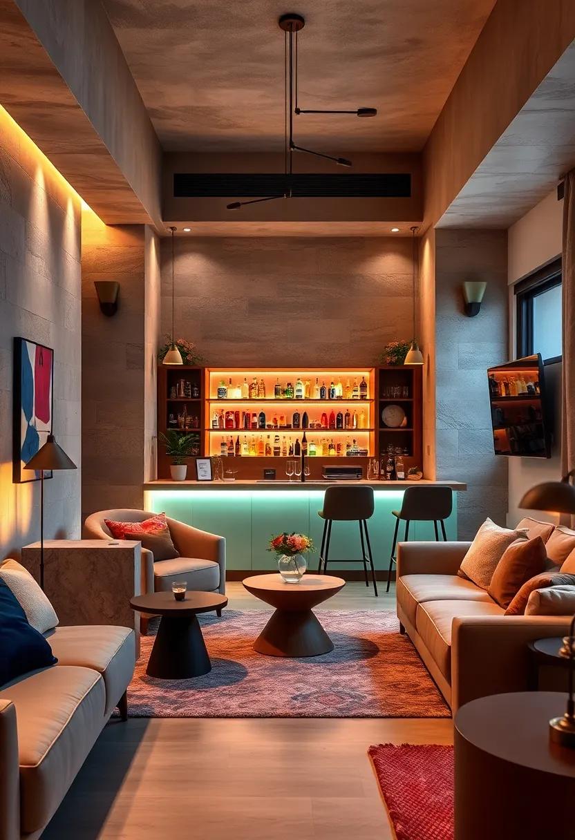 Incorporate Ambient Lighting for an Inviting Bar Experience